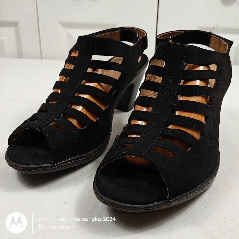Women's I LOVE COMFORT SURI Caged Sling-Back Strappy Open-Toe Heels US SIze 8.5